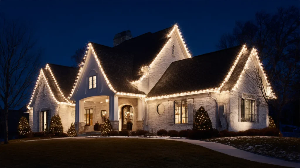 Classic Warm White C9 Roofline Lights for a Timeless Glow