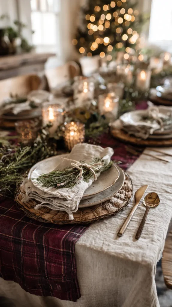 Create an Intimate Holiday Tablescape with Layered Textures and Linens