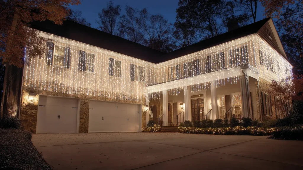 Dramatic Curtain Lights for Windows and Porch Walls