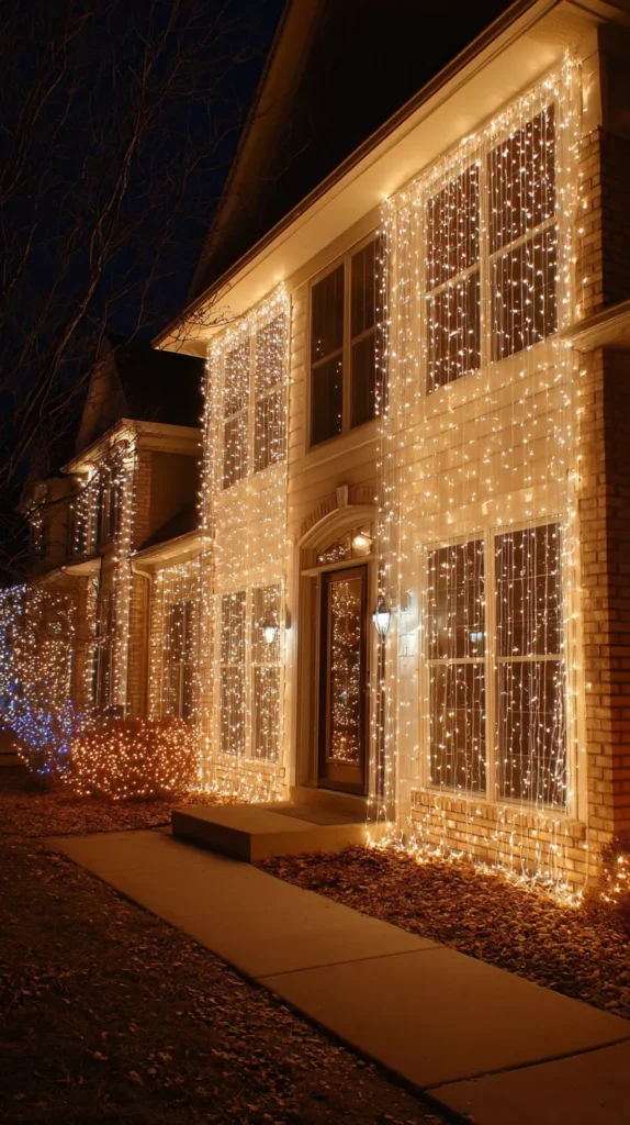 Dramatic Curtain Lights for Windows and Porch Walls