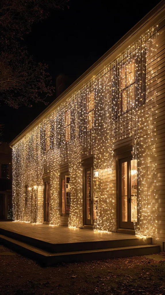 Dramatic Curtain Lights for Windows and Porch Walls