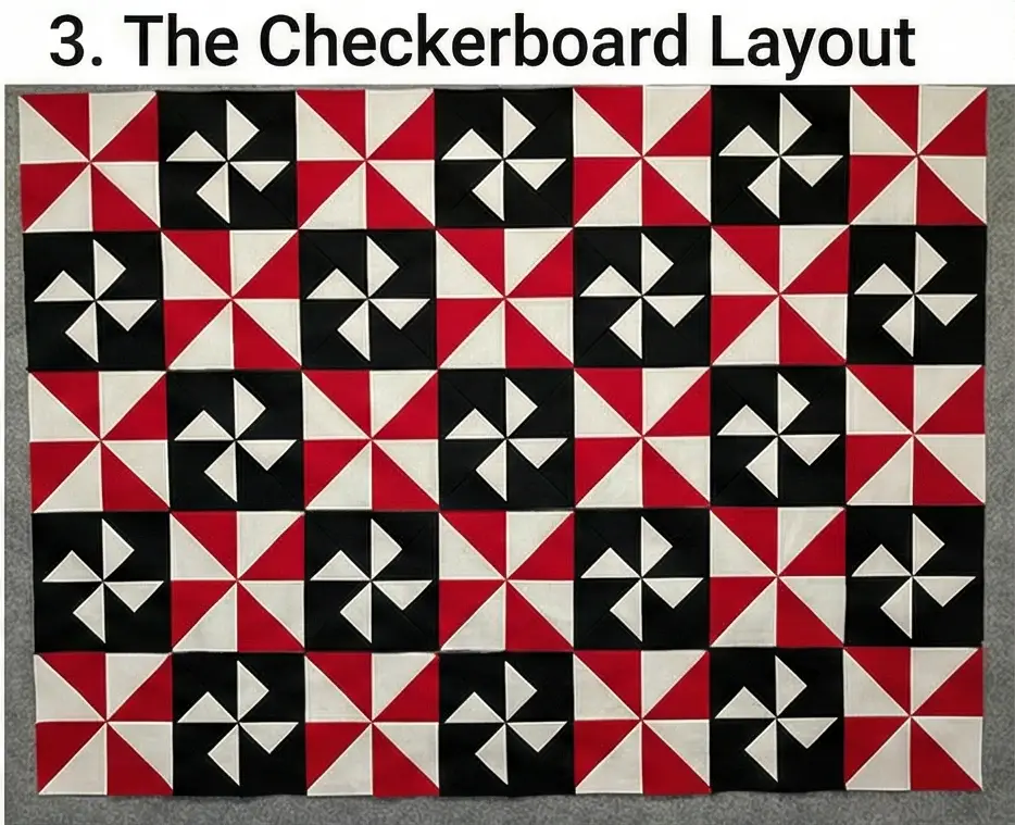 Dynamic Pinwheel Patterns for Guest Bedrooms