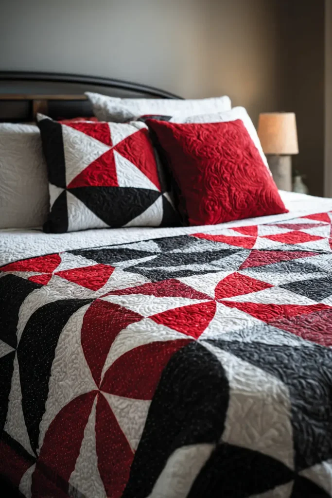Dynamic Pinwheel Patterns for Guest Bedrooms