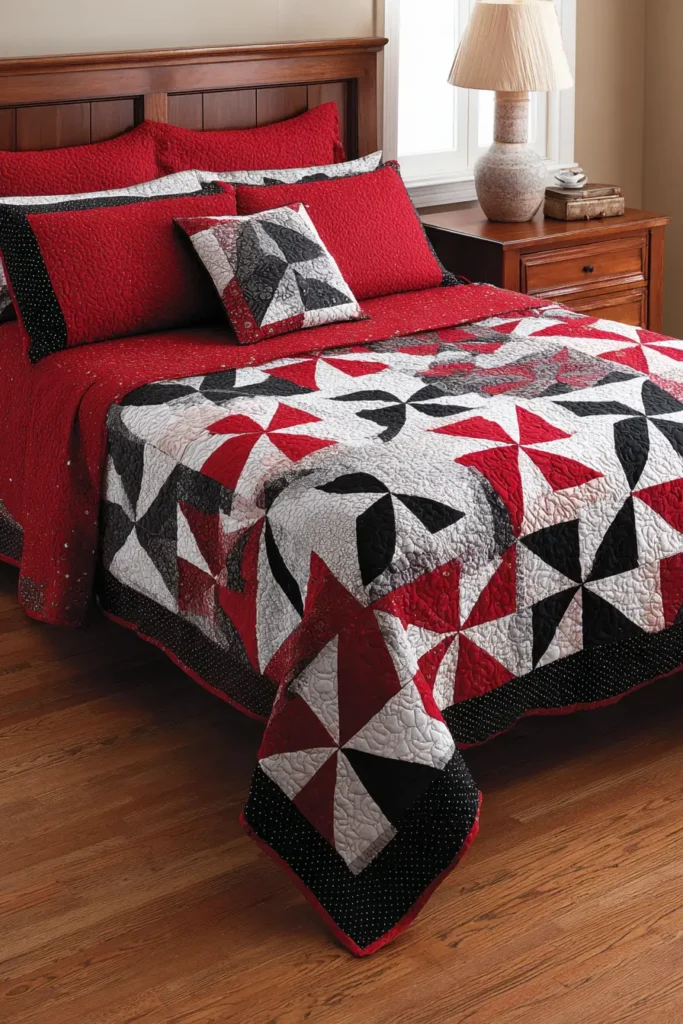 Dynamic Pinwheel Patterns for Guest Bedrooms