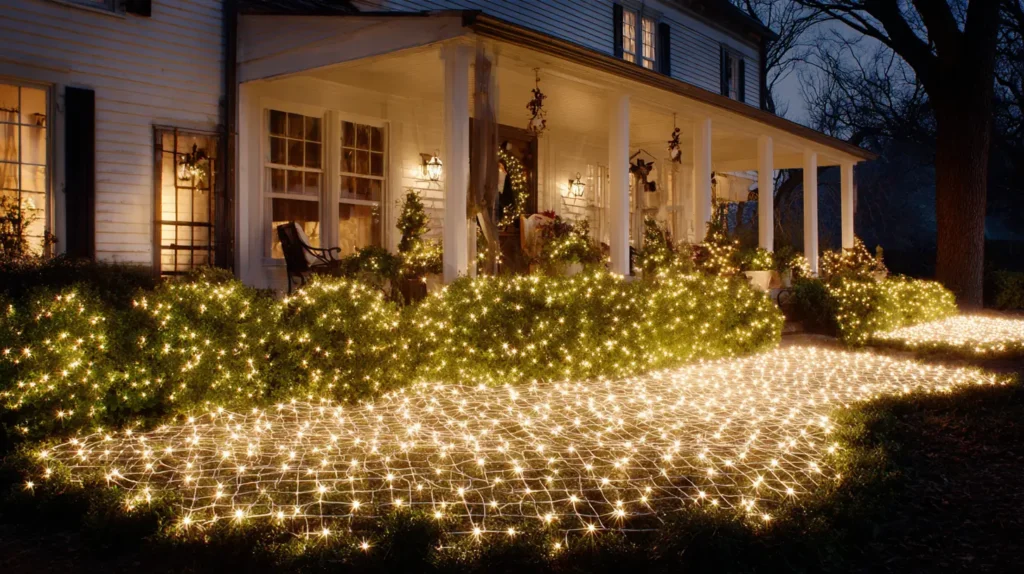 Easy Net Lights for Bushes, Hedges, and Garden Shrubs