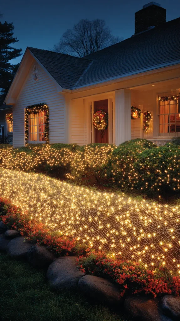 Easy Net Lights for Bushes, Hedges, and Garden Shrubs