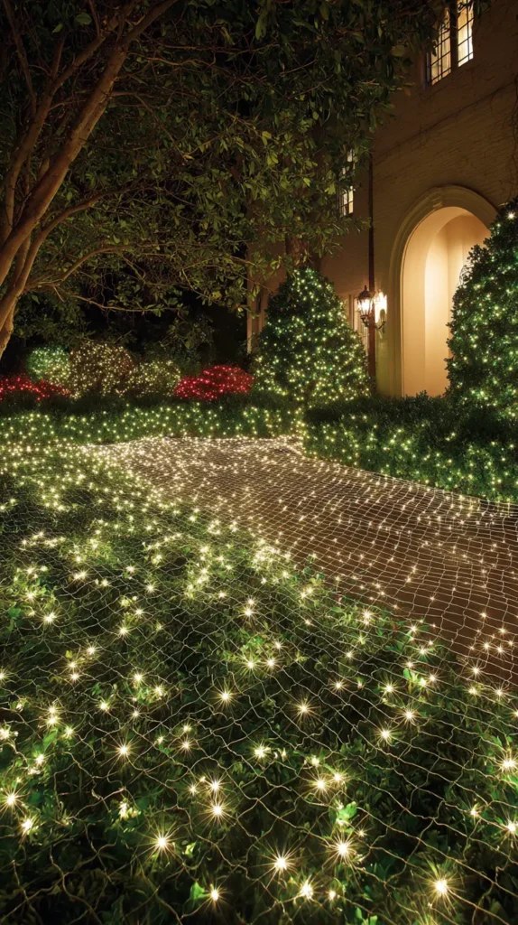 Easy Net Lights for Bushes, Hedges, and Garden Shrubs