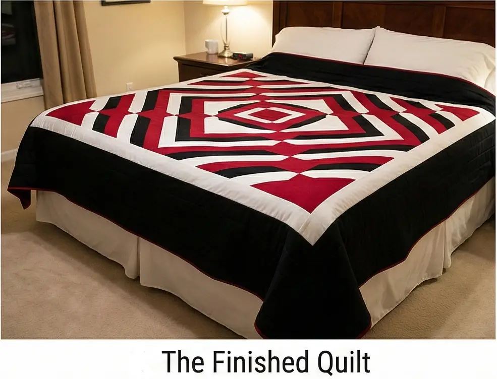 Elegant Red, Black, and White Quilted Bedspreads for Master Bedrooms