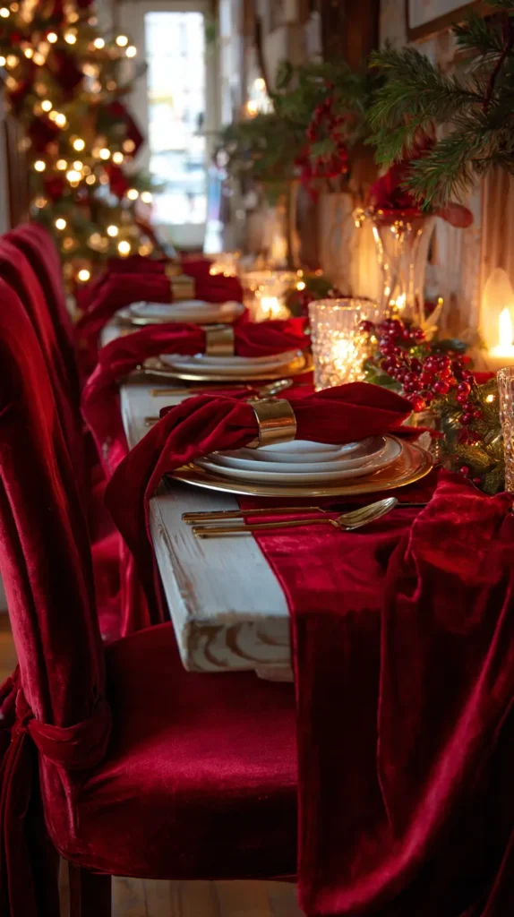 Elegant Red and Gold or Classic Velvet Theme for a Traditional Look