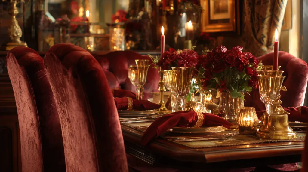Elegant Red and Gold or Classic Velvet Theme for a Traditional Look