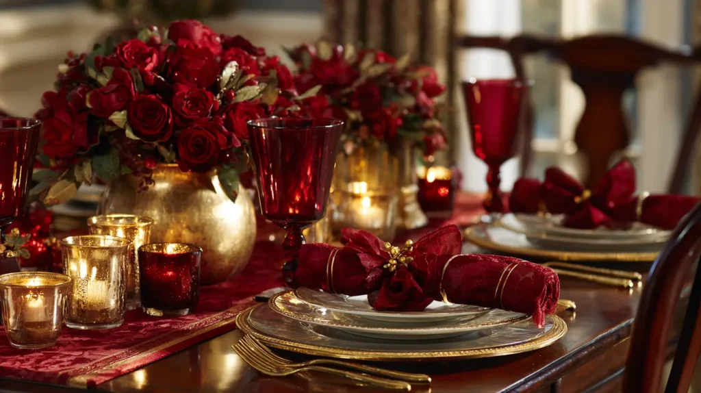 Elegant Red and Gold or Classic Velvet Theme for a Traditional Look