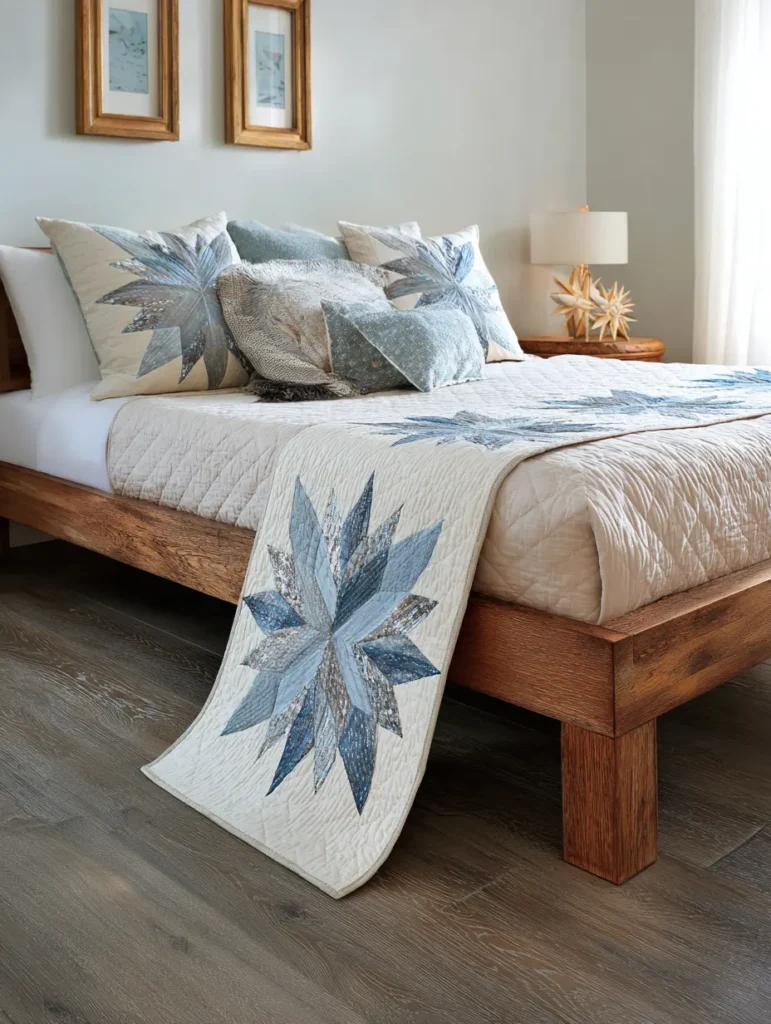 Festive Star Quilted Bed Runners for Quick Decor
