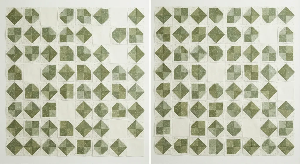 Floral Farmhouse Quilt Patterns with a Subtle Verdant Touch