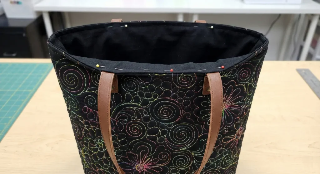 Free-Motion Art Quilted Tote Bag Inspiration