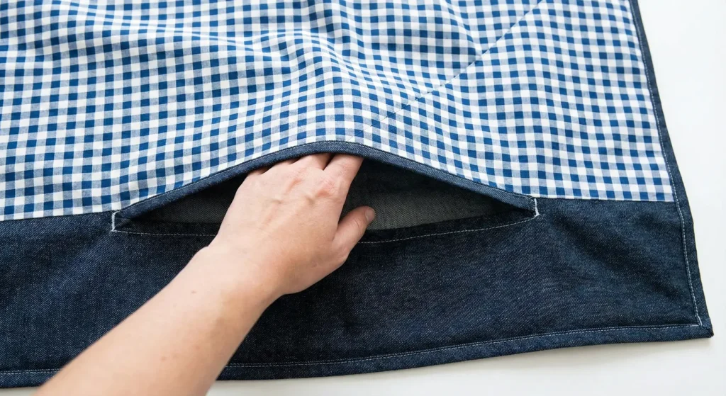 Gingham Black and White Picnic Quilt for Outdoor Use