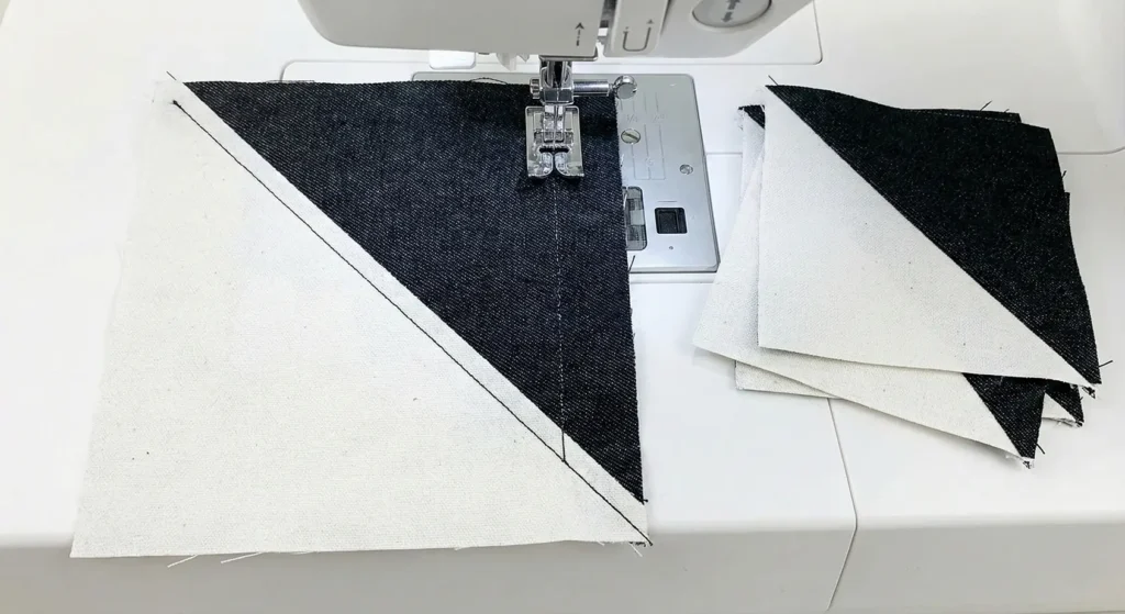 Herringbone Black and White Quilt for Floor Throw