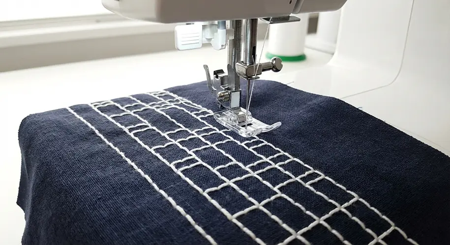 Japanese-Sashiko Inspired Quilted Tote Bag