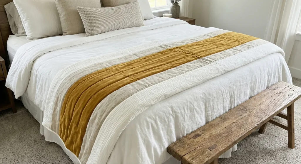 Layered Farmhouse Bedding Quilts for a Warm, Inviting Look