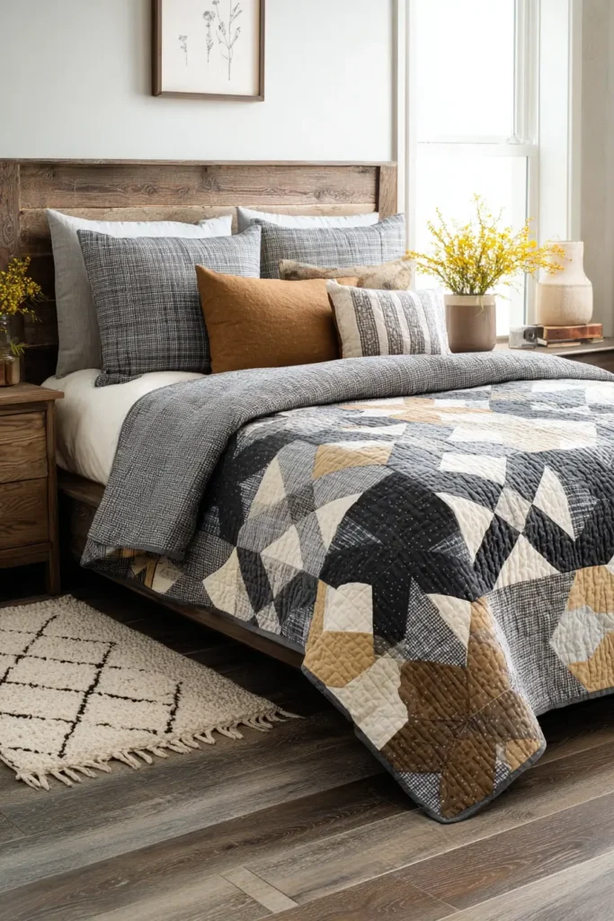 Layered Farmhouse Bedding Quilts for a Warm, Inviting Look