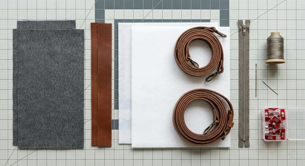 Leather Trim Quilted Professional Laptop Bag