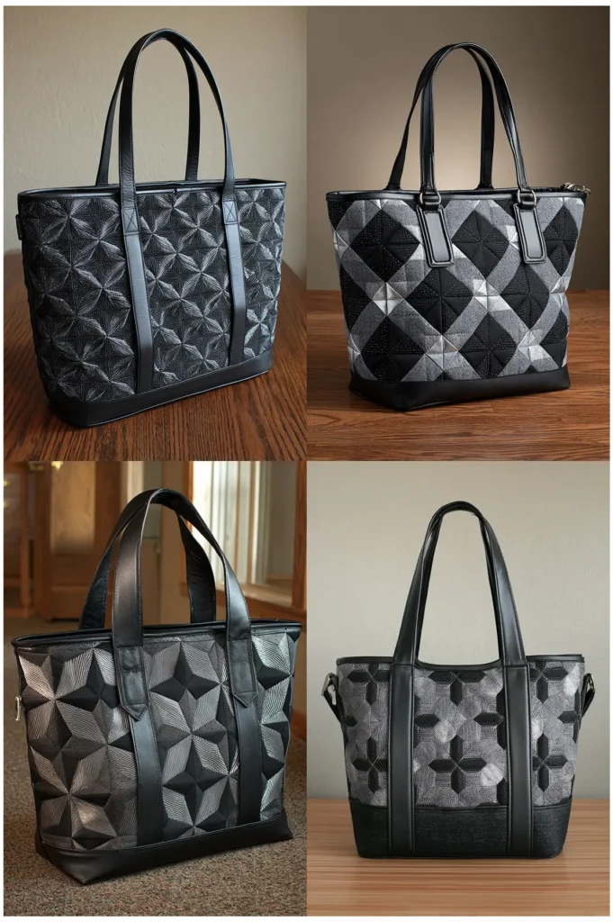 Leather Trim Quilted Professional Laptop Bag