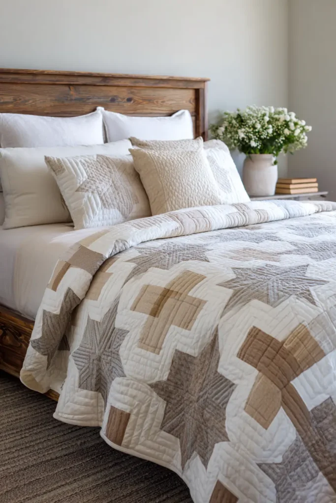 Log Cabin Farmhouse Quilts with a Fresh, Modern Mosaic Look