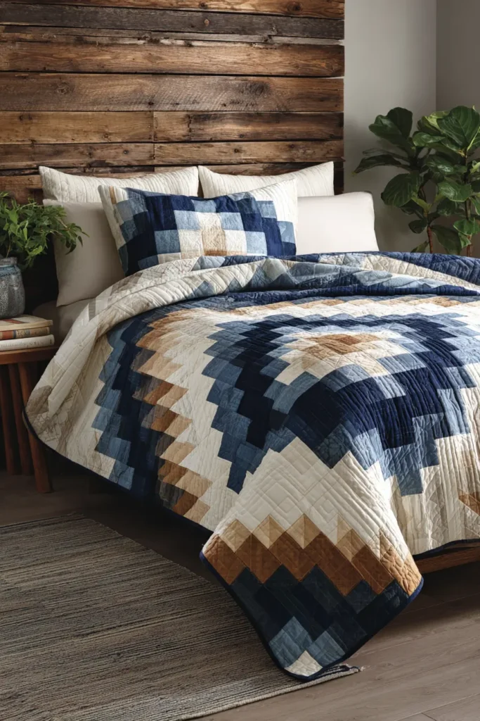 Log Cabin Farmhouse Quilts with a Fresh, Modern Mosaic Look