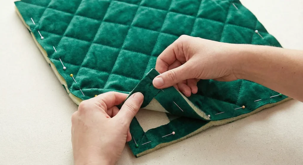 Luxurious Velvet Quilted Mini Tote for Evenings