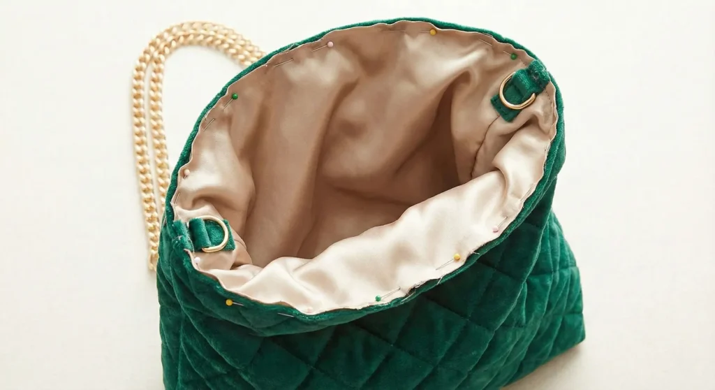 Luxurious Velvet Quilted Mini Tote for Evenings