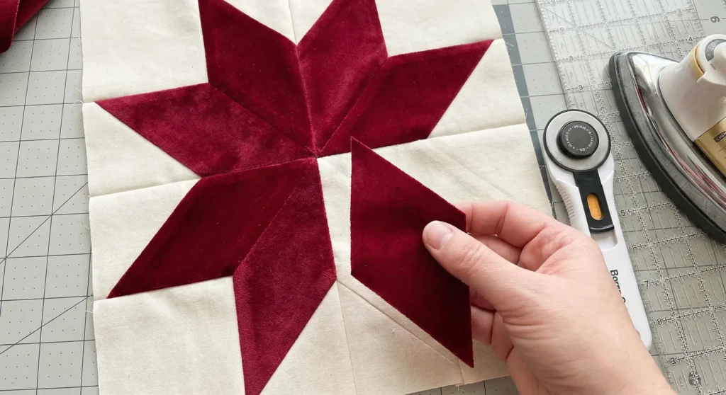 Luxury Velvet-Accented Holiday Star Design