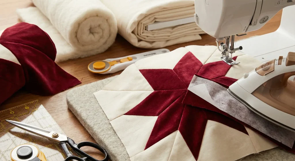 Luxury Velvet-Accented Holiday Star Design