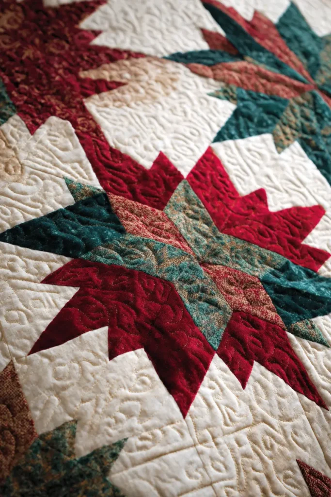 Luxury Velvet-Accented Holiday Star Design