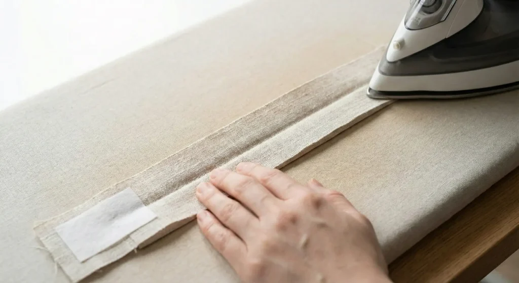 Minimalist Linen Tote with Vertical Channel Quilting