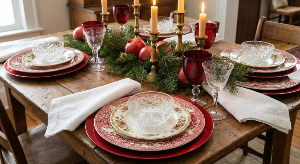Mix-and-Match Vintage China for a Warm Holiday Tablescape