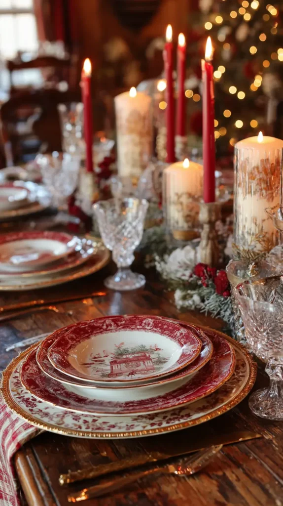 Mix-and-Match Vintage China for a Warm Holiday Tablescape