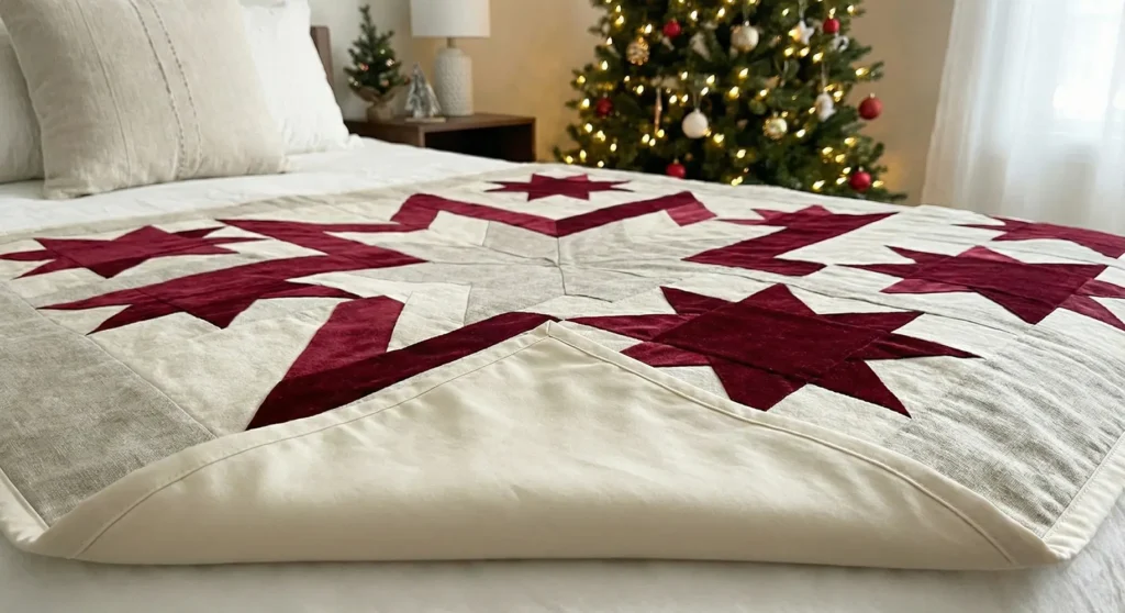 Mixed Fabric and Texture Star Quilt Combinations