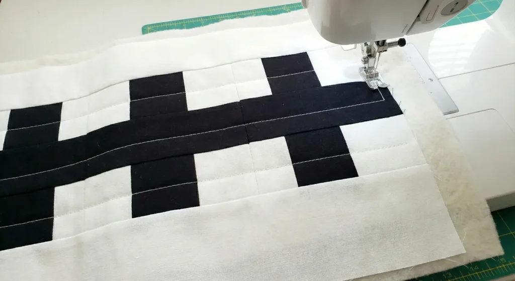 Modern Black and White Quilted Table Runners and Table Covers