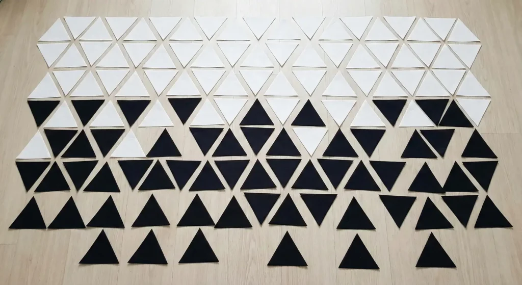 Modern Geometric Black and White Quilt Patterns for Minimalist Spaces