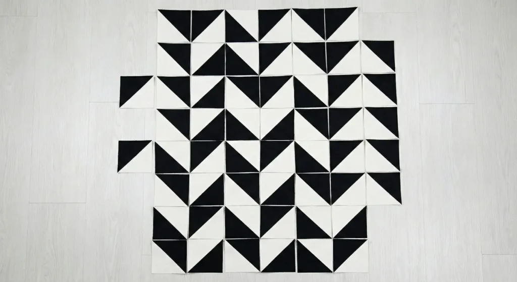Monochrome Quilted Floor Mats and Area Quilts