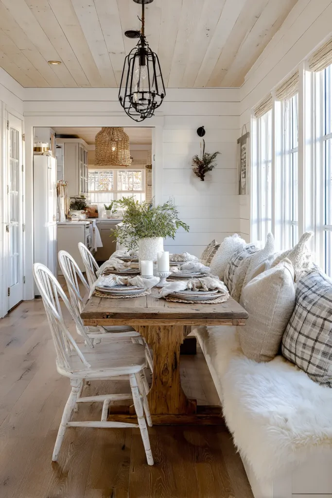 Narrow Dining Room Ideas - Modern Farmhouse Charm