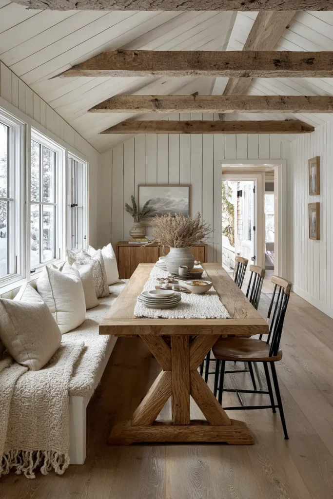 Narrow Dining Room Ideas - Modern Farmhouse Charm