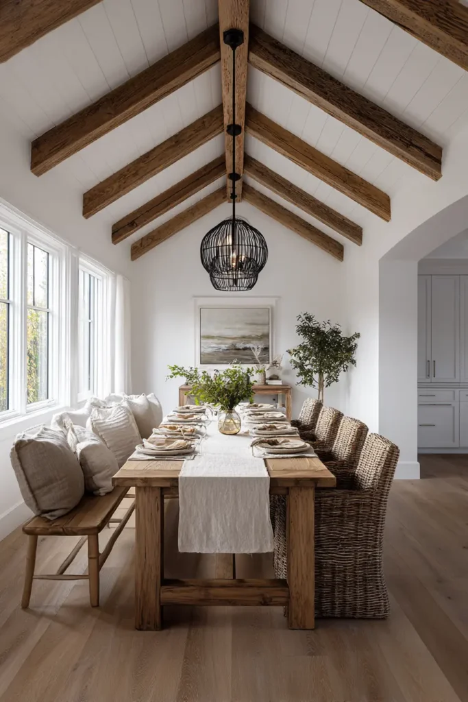 Narrow Dining Room Ideas - Modern Farmhouse Charm