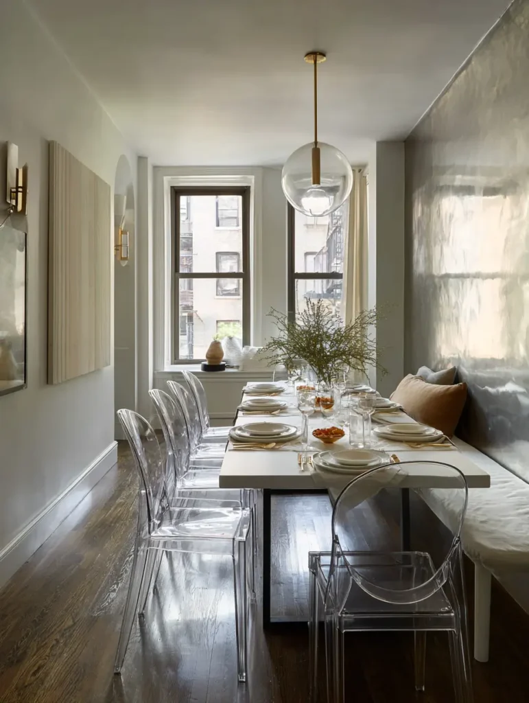 Narrow Dining Room Ideas - Sleek Modern Aesthetic