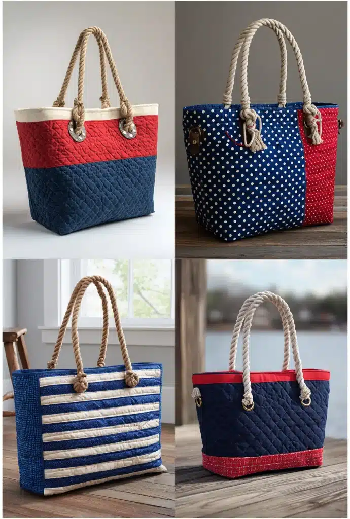 Nautical Quilted Beach Shopper Design