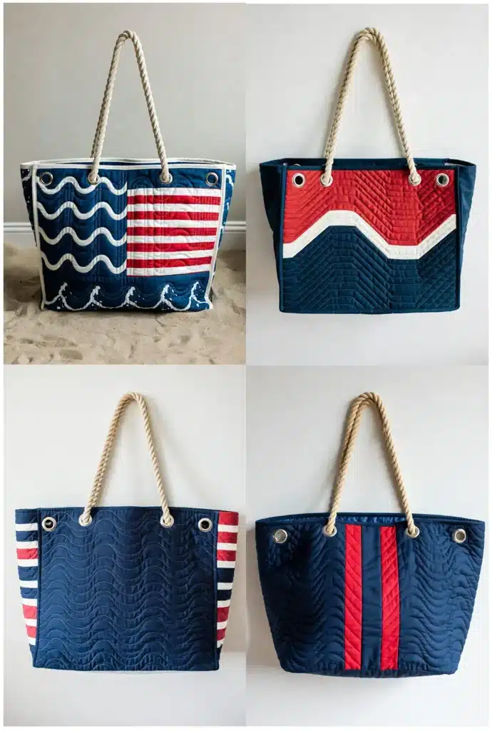 Nautical Quilted Beach Shopper Design