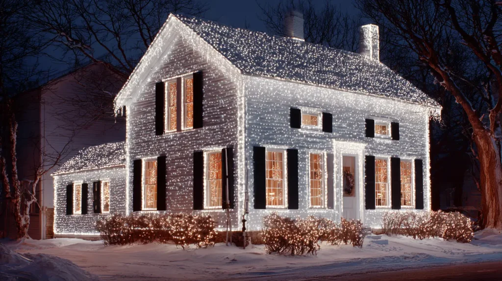Outlining Windows and Doors with Sparkling String Lights