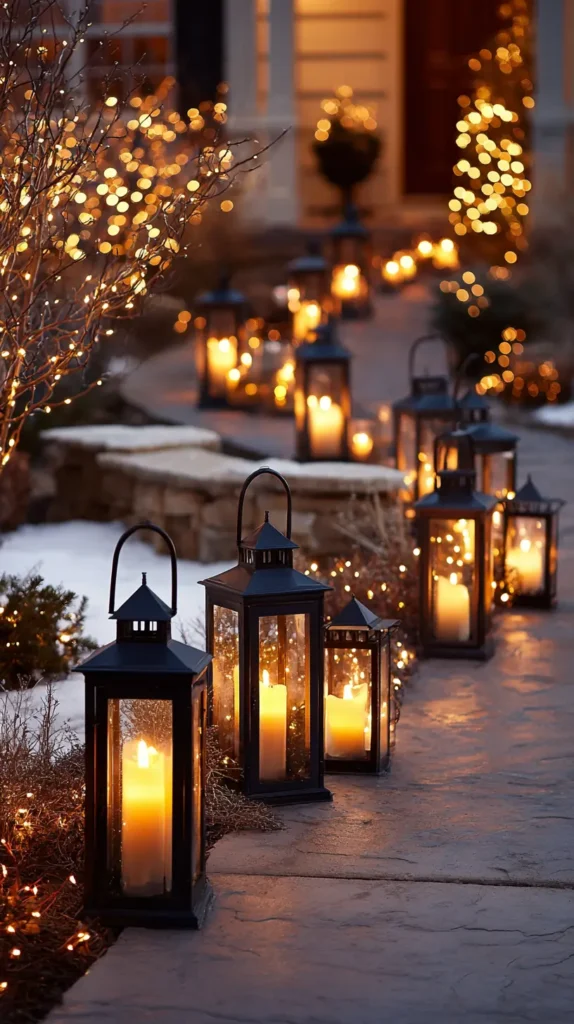 Pathway Lanterns and Candle-Style Outdoor Lighting for Cozy Warmth