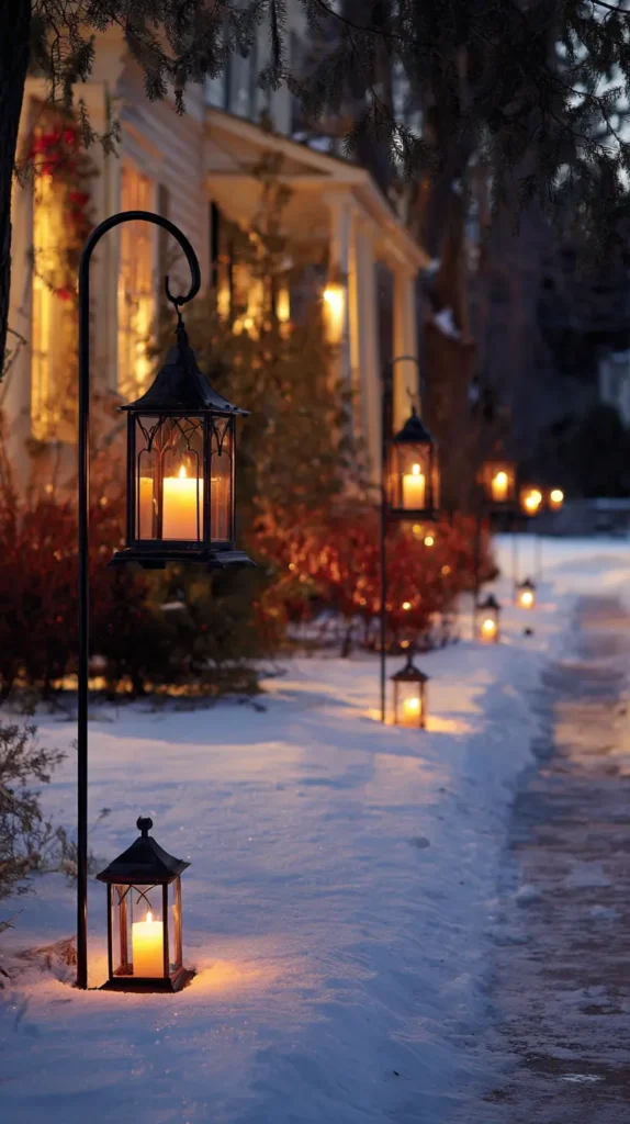 Pathway Lanterns and Candle-Style Outdoor Lighting for Cozy Warmth