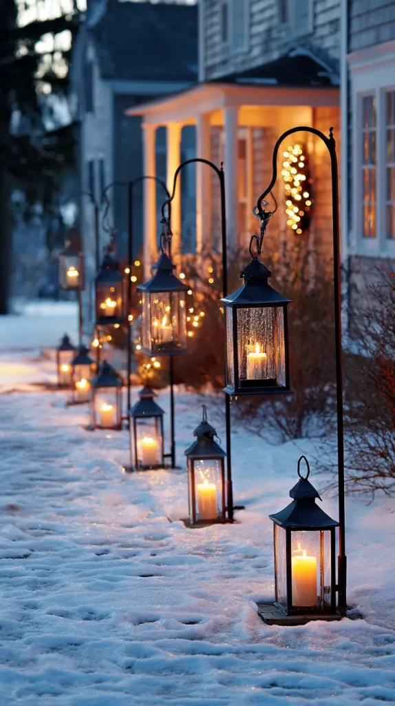 Pathway Lanterns and Candle-Style Outdoor Lighting for Cozy Warmth