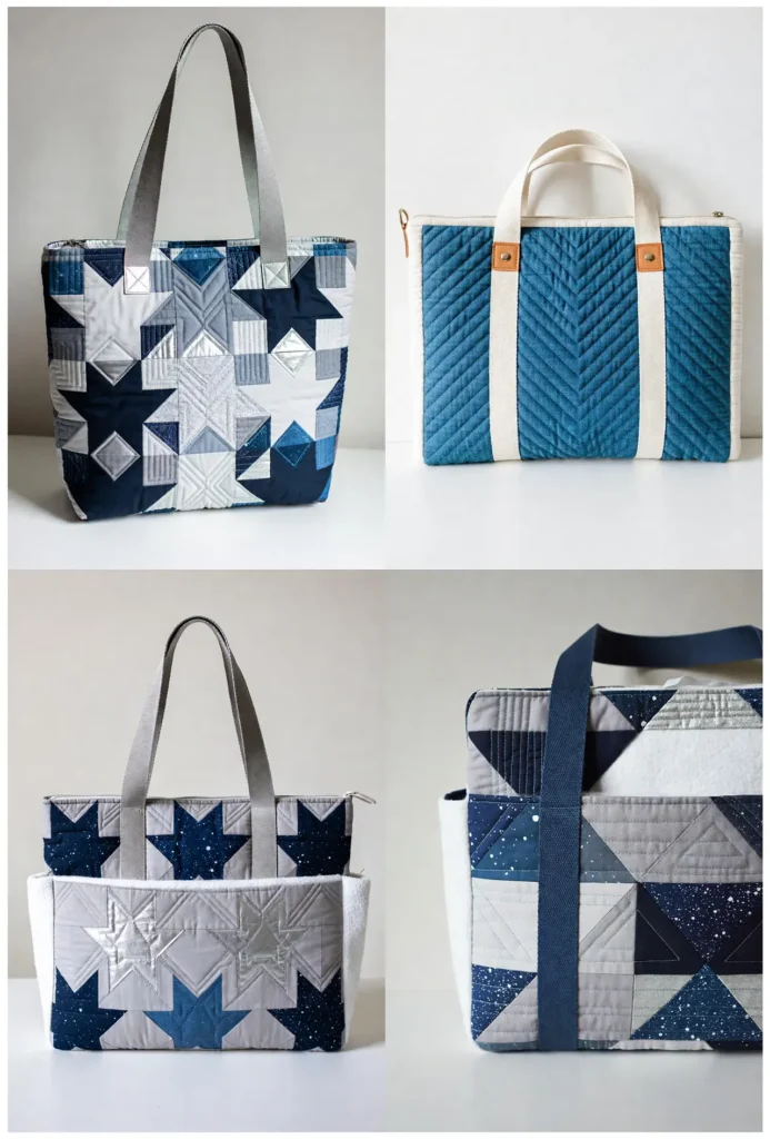 Protective Padded Laptop Bag with Geometric Stitching